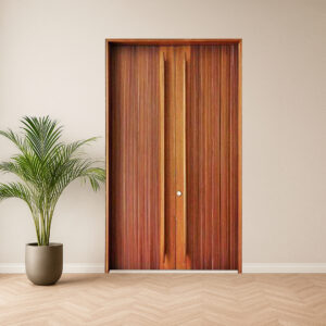 Customised entrance wooden doors
